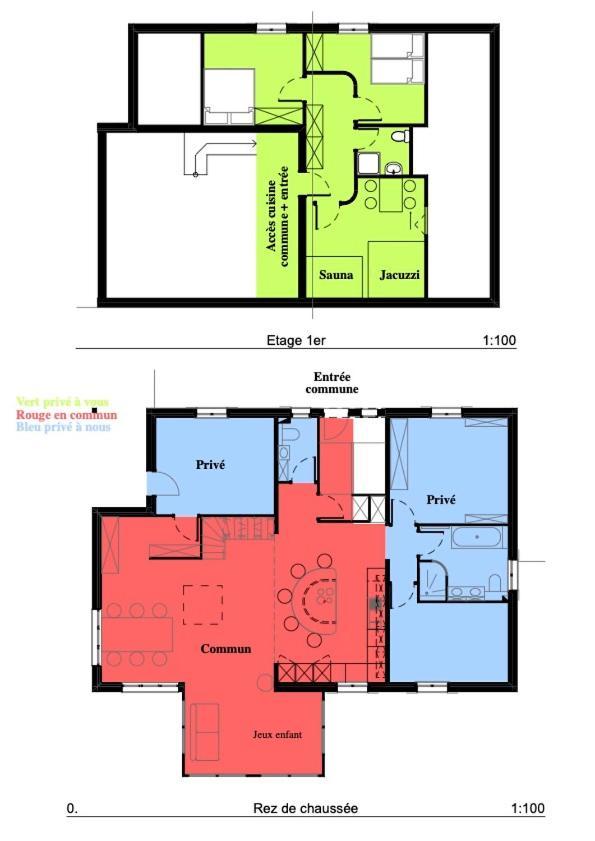 Logement Chez L'Habitant Etage Independant Grone Ngoại thất bức ảnh